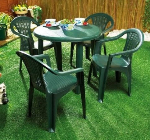 

Комплект садовый стол Tondo+4 кресла Altea зеленый