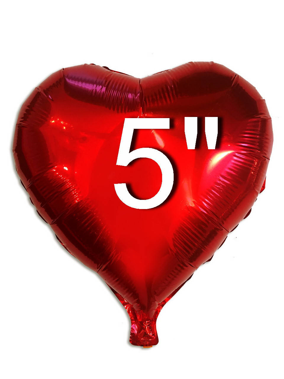 

Мини Сердце фольгированная металлик 5" (10см).-надув воздухом - Красный
