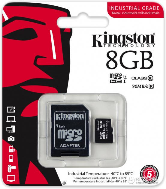 

Карта памяти micro KINGSTON 8GB (c адаптером)