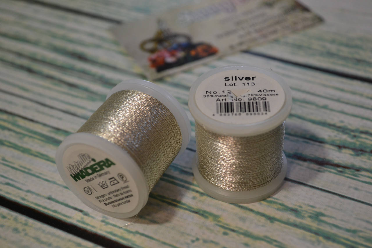 

Мулине Madeira Metallic №12, цвет - silver 30