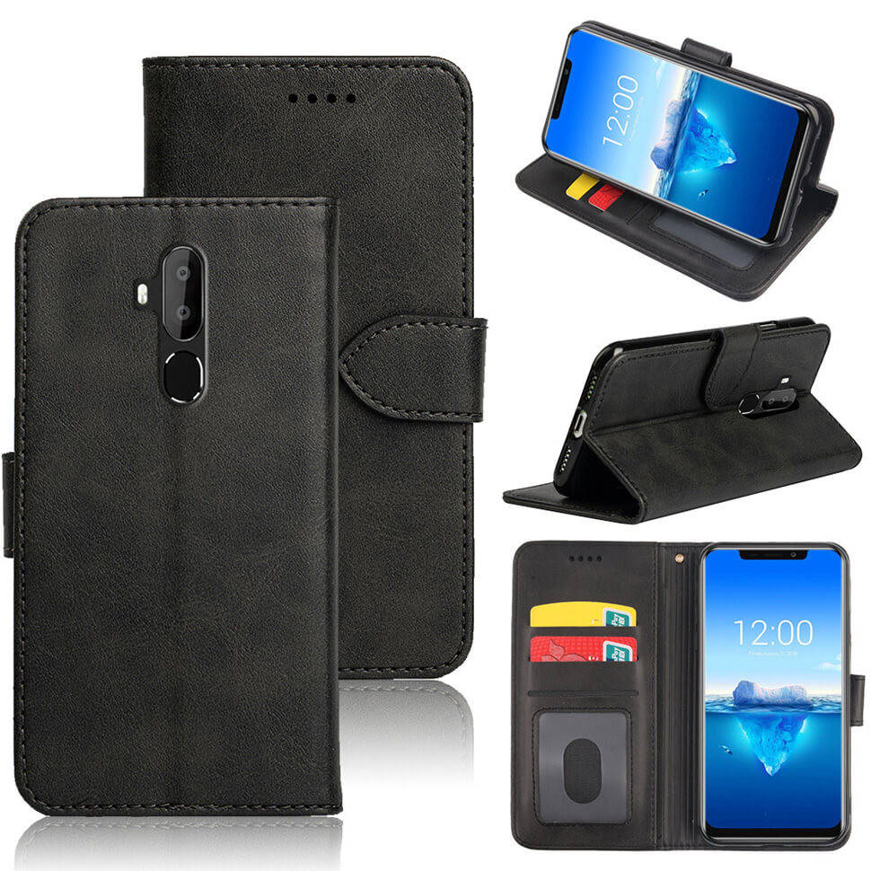 

Чехол-книжка EcoCase Skin Series для Oukitel C12 / Oukitel C12 Pro Black, Черный