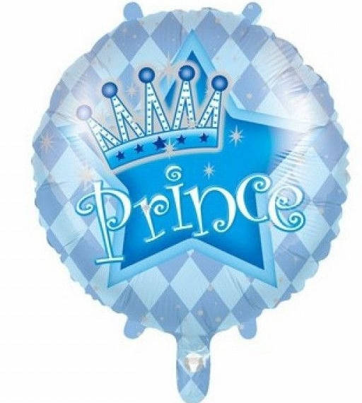 

Фольгированный шар круг Prince 18" Китай, Голубой