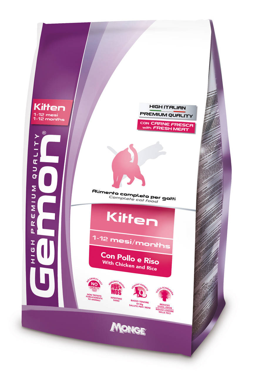 

Сухой корм GEMON Джемон CAT Kitten курица с рисом, 0,4 кг