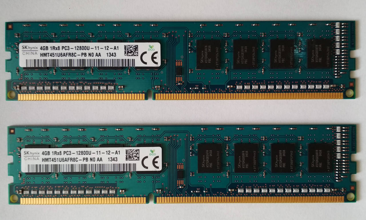 

8GB 2x4GB DDR3 1600MHz Hynix PC3 12800U 1Rx8 RAM Оперативная память HMT451U6AFR8C