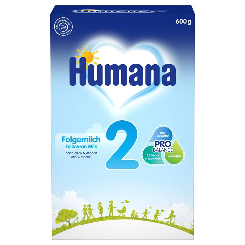 

Молочная смесь Humana 2 с пребиотиками 6м+ (600 г) 4031244720238