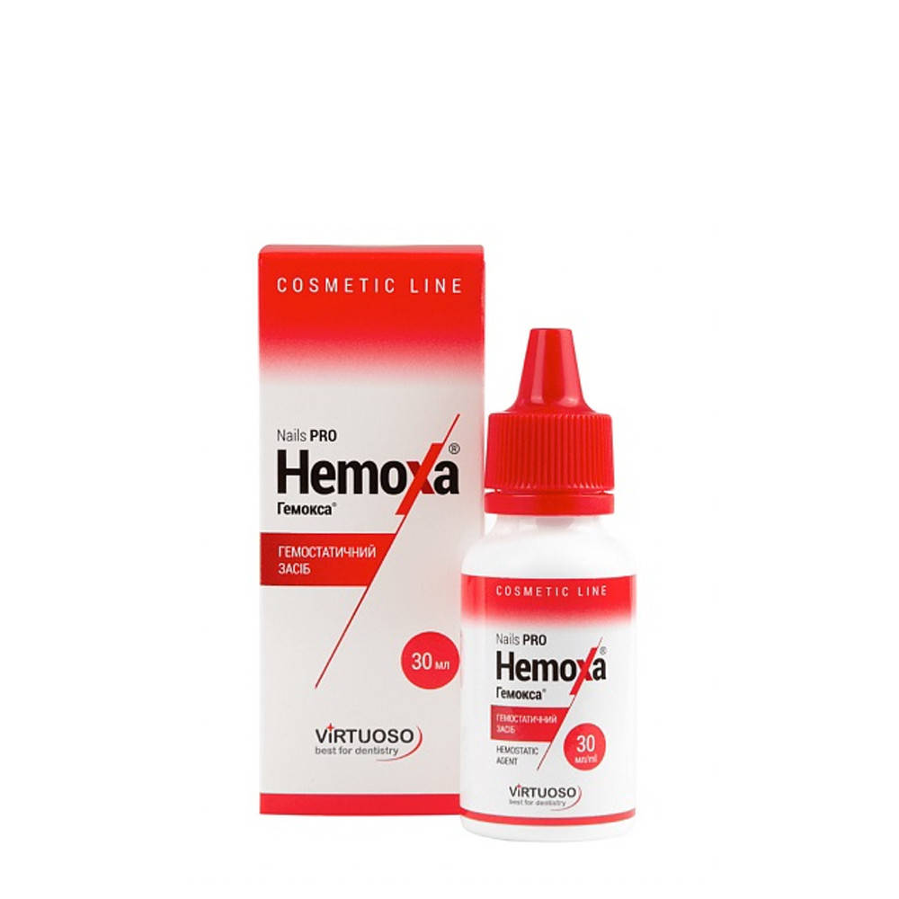 

Кровоостанавливающая жидкость Hemoxa Nails Pro 30мл.