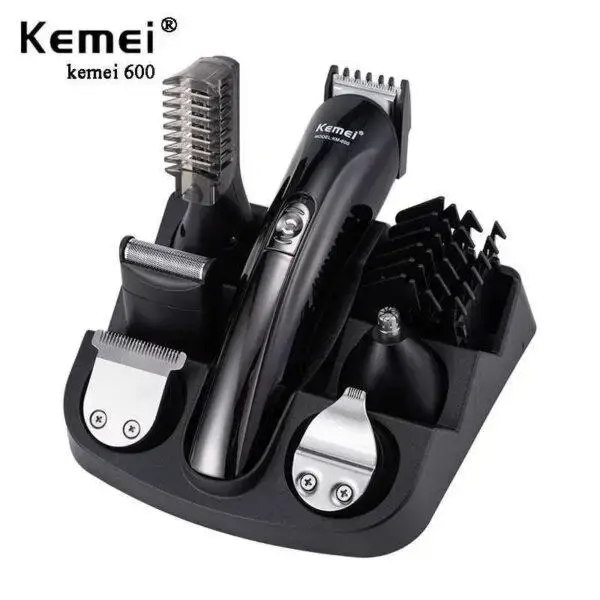 

Машинка триммер для стрижки волос KEMEI KM-600 (11 В 1 + Подставка)