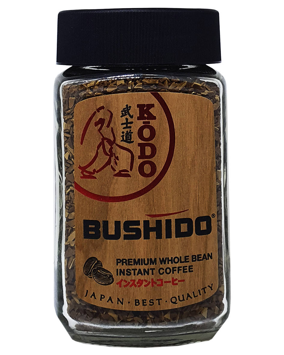 

Кава розчинна з додаванням меленої Bushido Kodo 95 г в скляній банці (52831)