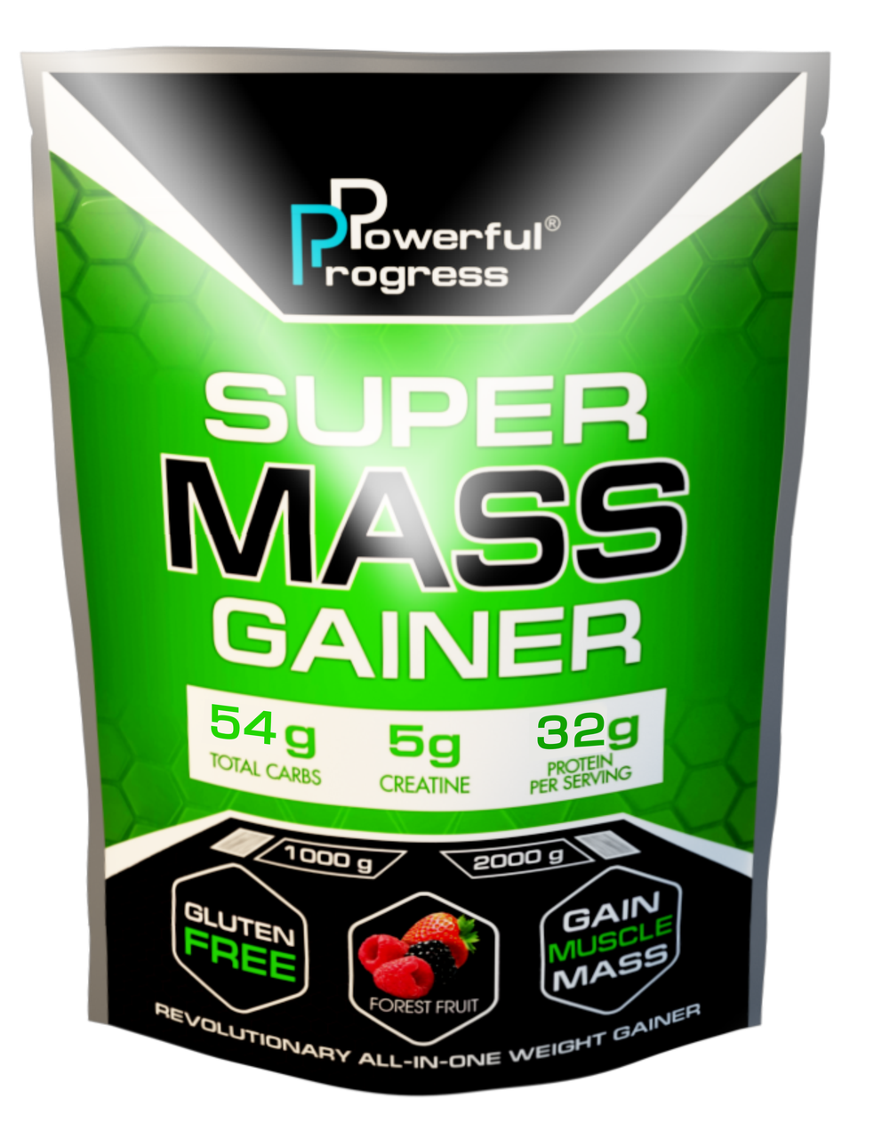 

Гейнер Powerful Progress Super Mass Gainer 2 кг (32% белка)