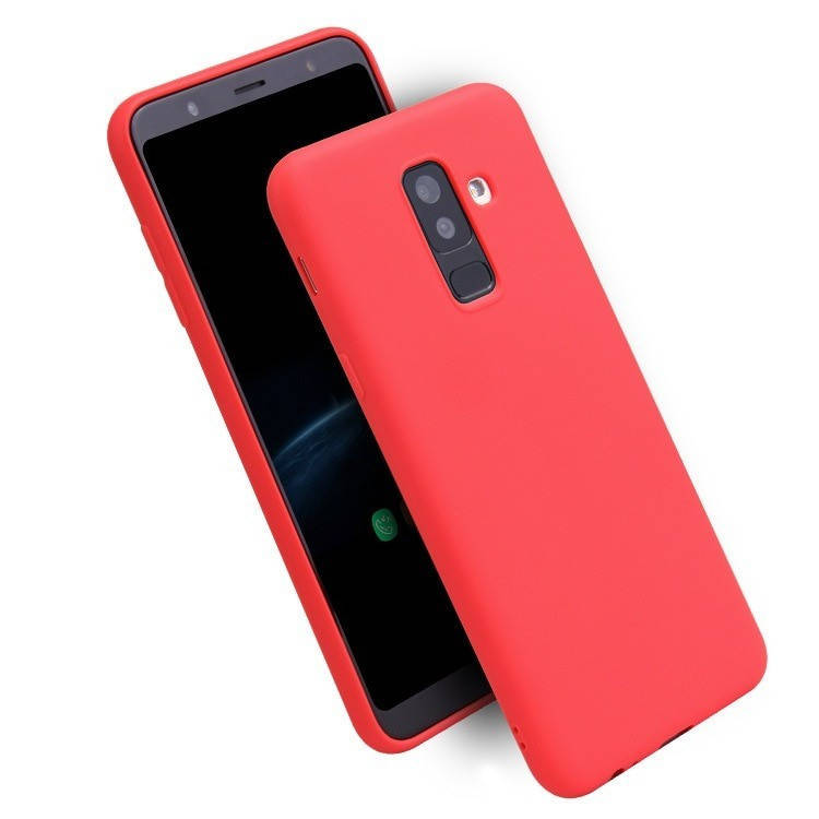 

Матовый чехол OneShot Samsung Galaxy A6+ 2018 A605 (силиконовая накладка) Красный
