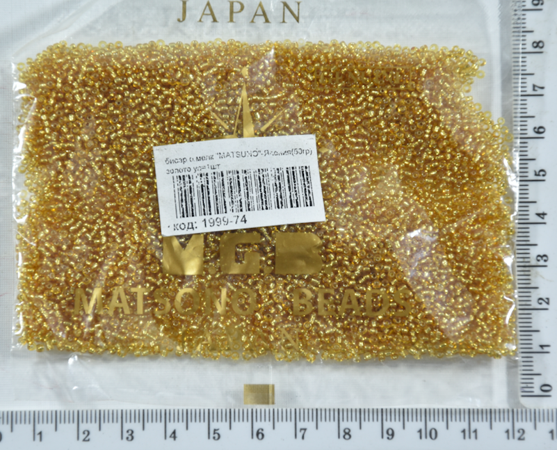 

Бисер №15 "MATSUNO"-Япония(50гр) золото уп=1шт