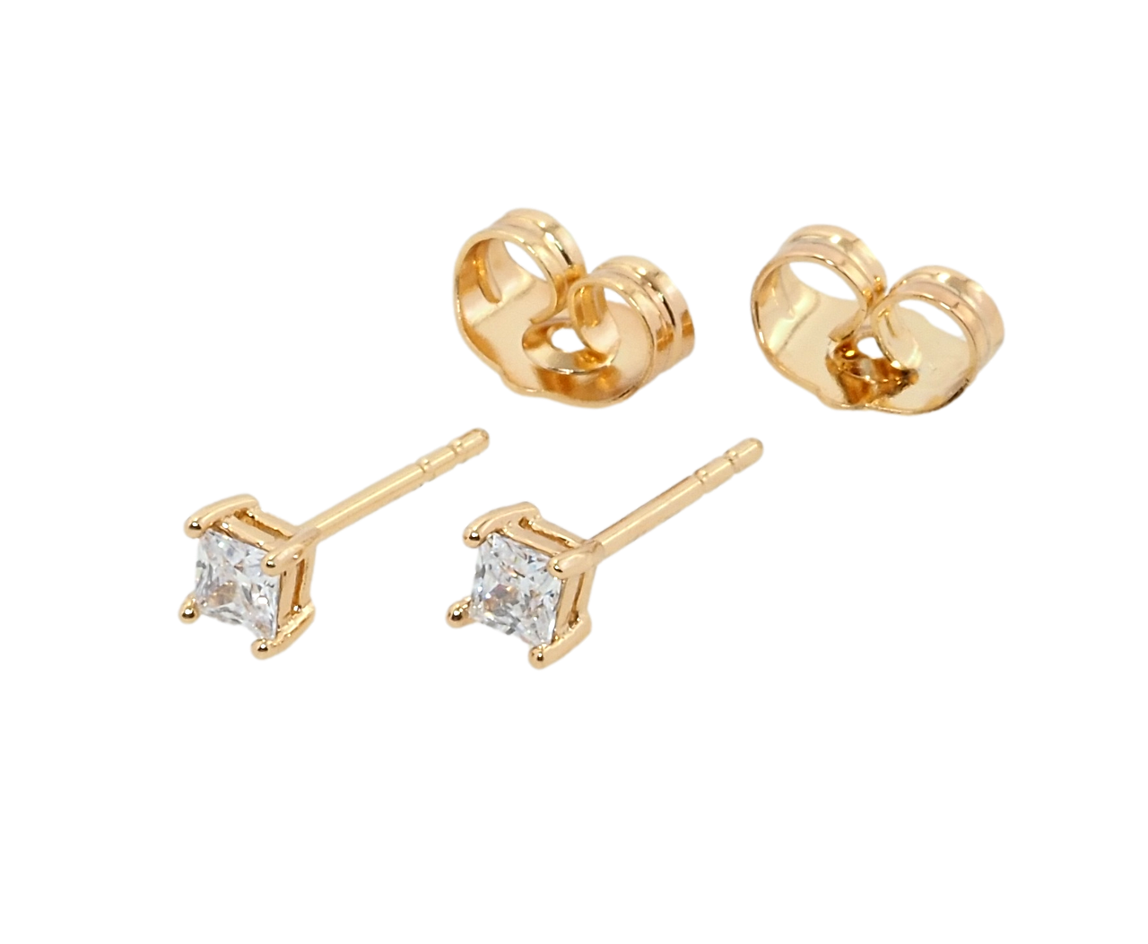 

Серьги Xuping Позолота 18K гвоздики (пусеты) "Фианиты в 4-х крапановой оправе" 3х3мм