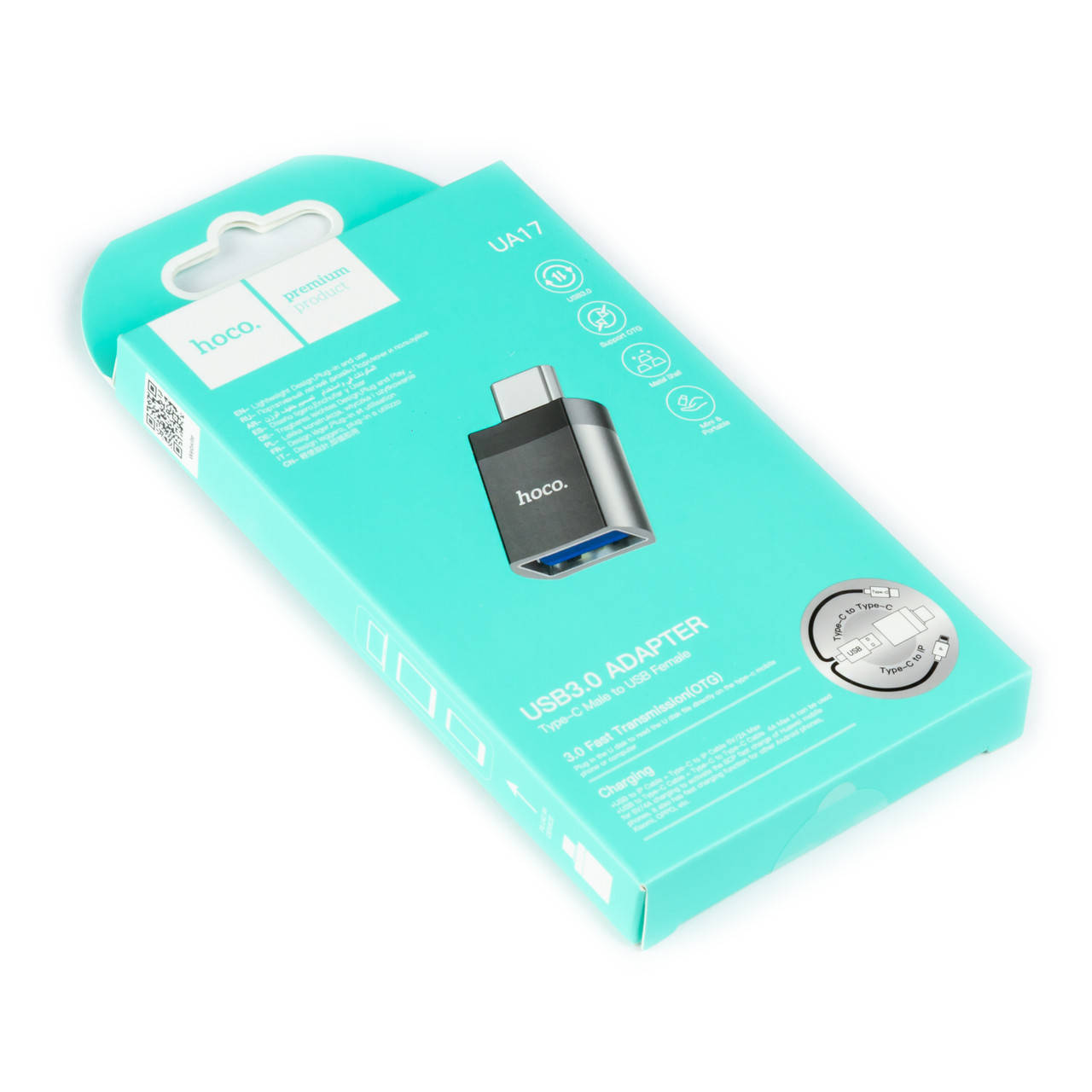 

Адаптер Type-C(m) - USB(f) HOCO UA17 чёрный, Черный