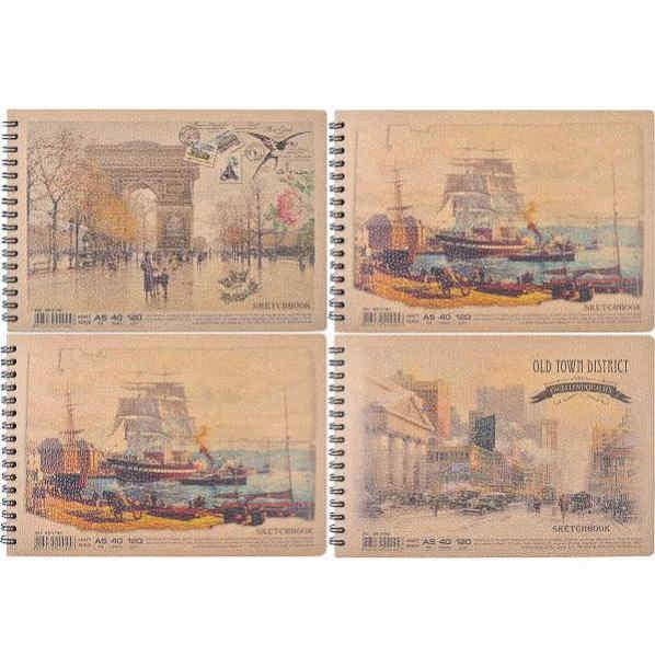 

Альбом A5 "KRAFT" 40 листов 120г/м² спираль, Белый