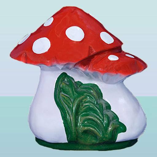 

Садовая фигурка Мухоморы, Красный