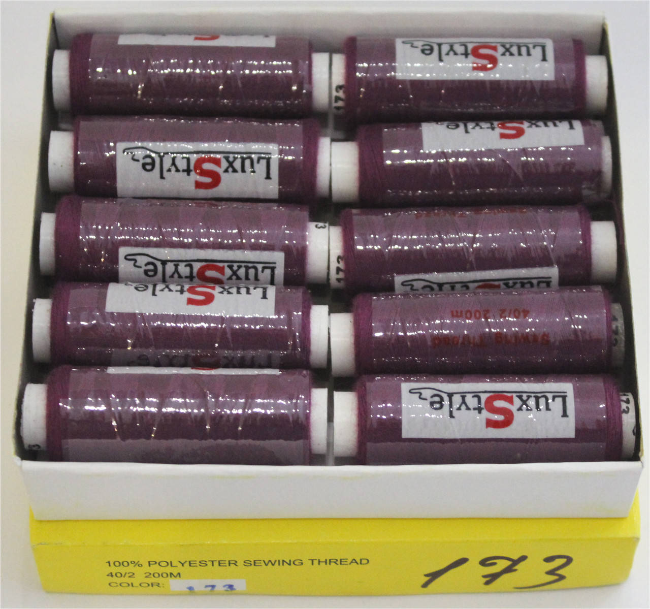 

Нитки швейные LuxStyle 40/2-200м (100% полиэстeр) №173, Разные цвета