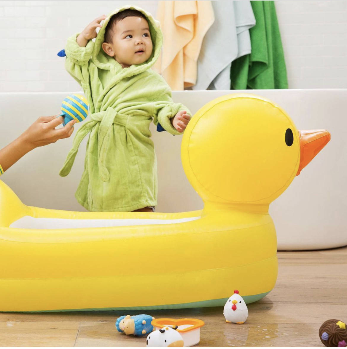 

Надувная ванна Munchkin в виде утки с контролем температуры воды
