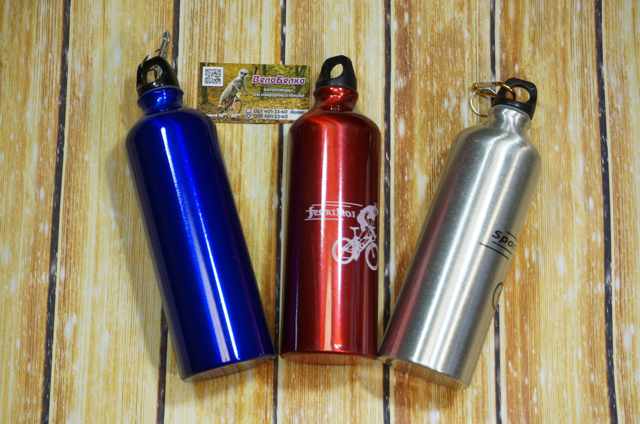 

Фляги велосипедні, пляшка для води, велофляга, алюмінієва фляга