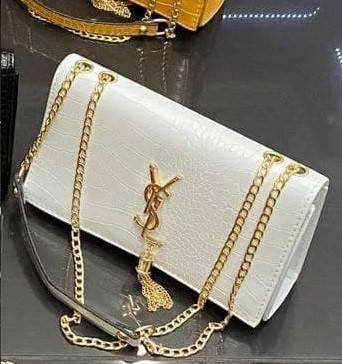 

Сумка белая женская Yves Saint Laurent Сумка беж маленькая Ив Сен Лора Сумочка Клатч YSL Кросс-боди, Белый