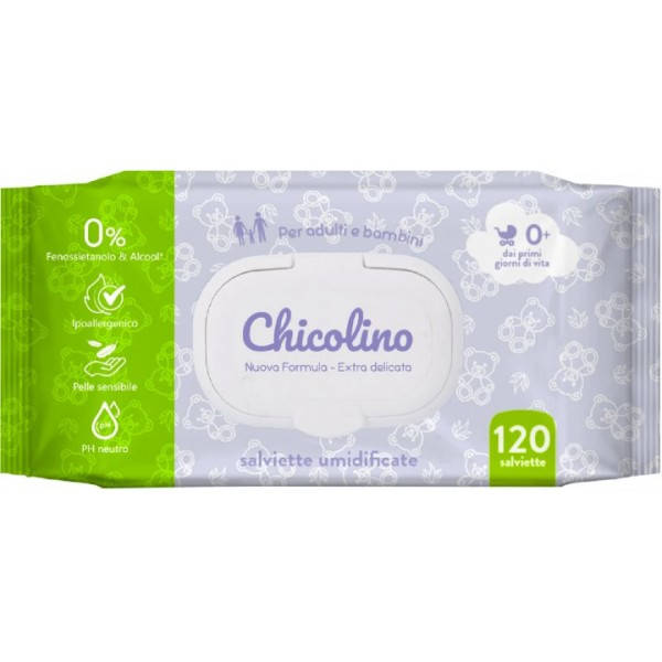 

Салфетки влажные Chicolino для детей с первых дней жизни, 120 шт