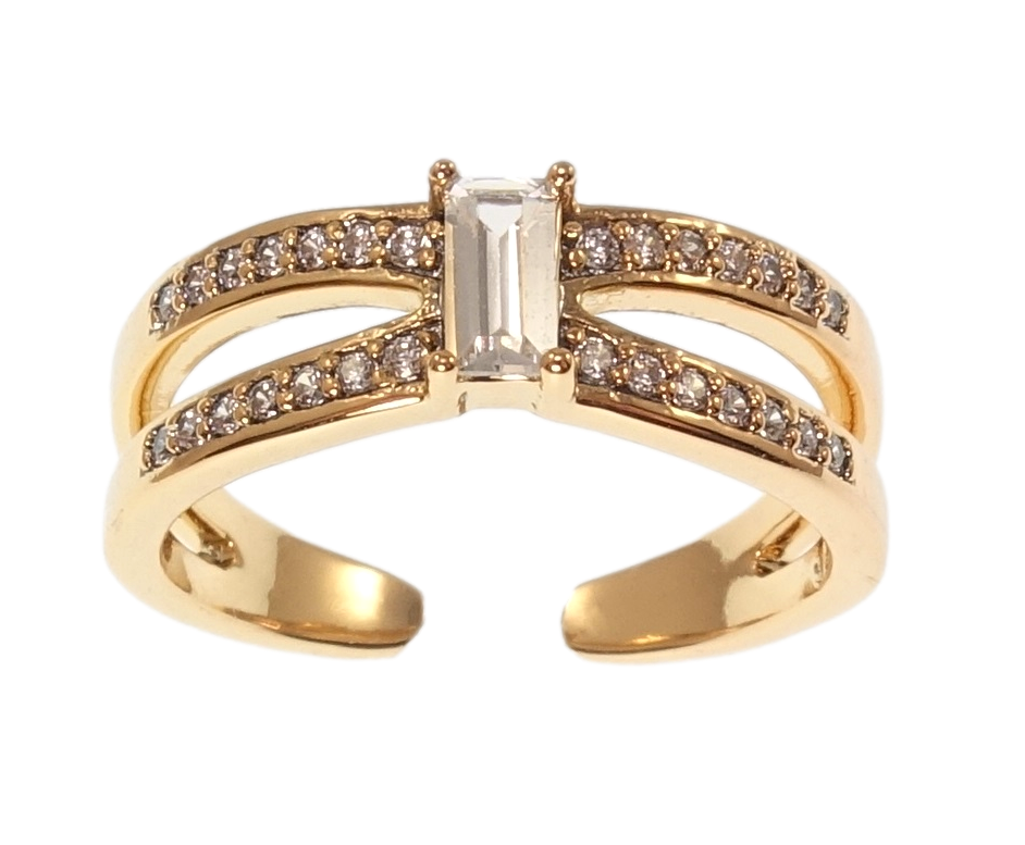 

Кольцо Xuping Позолота 18K "Инкрустация цирконий" р.16-17
