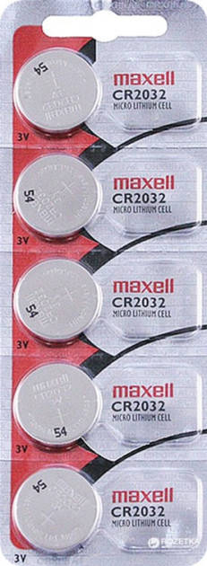 

Литиевая батарейка Maxell "таблетка" CR2032 5шт/уп