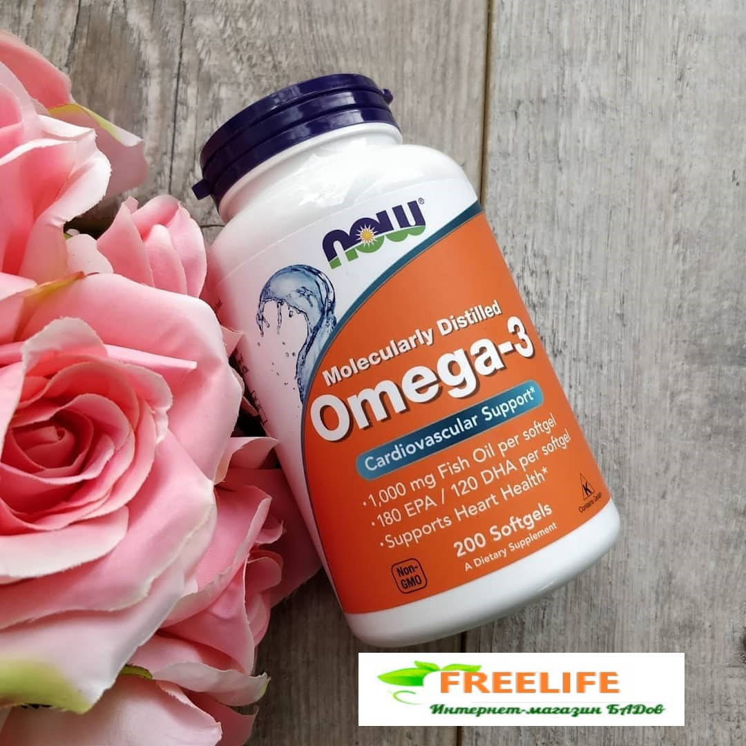 

Омега-3 Now Foods, Omega-3, 180ЕРА, 200 шт., официальный сайт, NOW-01652