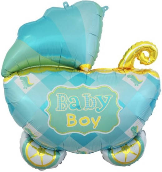 

Фольгированный шар большая фигура коляска Baby Boy 69х88см Китай, Голубой