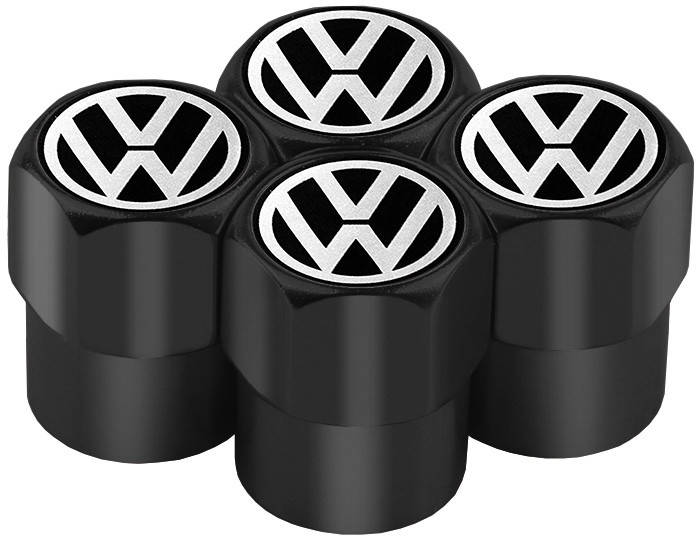 

Колпачки на Ниппель Volkswagen Black (4 шт), Черный