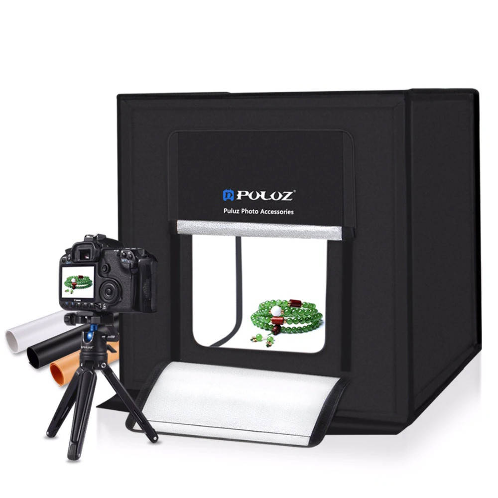 

Фотобокс с подсветкой Puluz PU5060EU 60 см / Световой лайткуб предметной съемки 60х60х60 см
