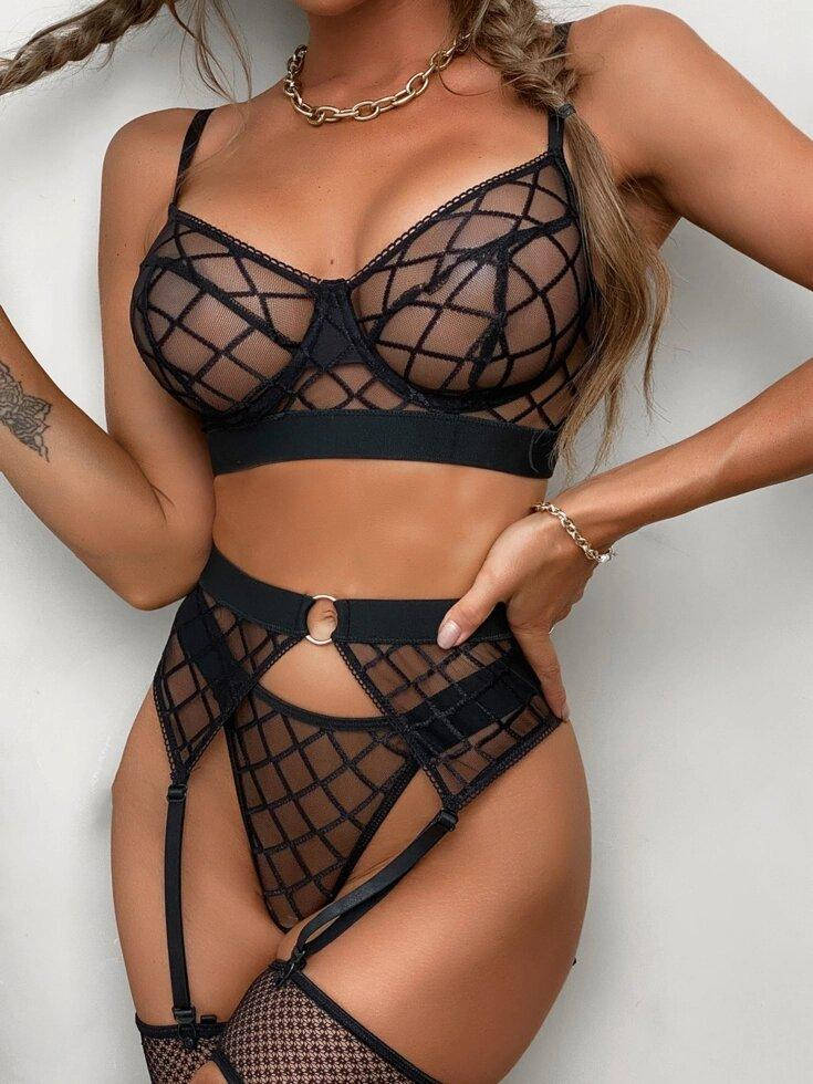 

Кружевной комплект, Черный