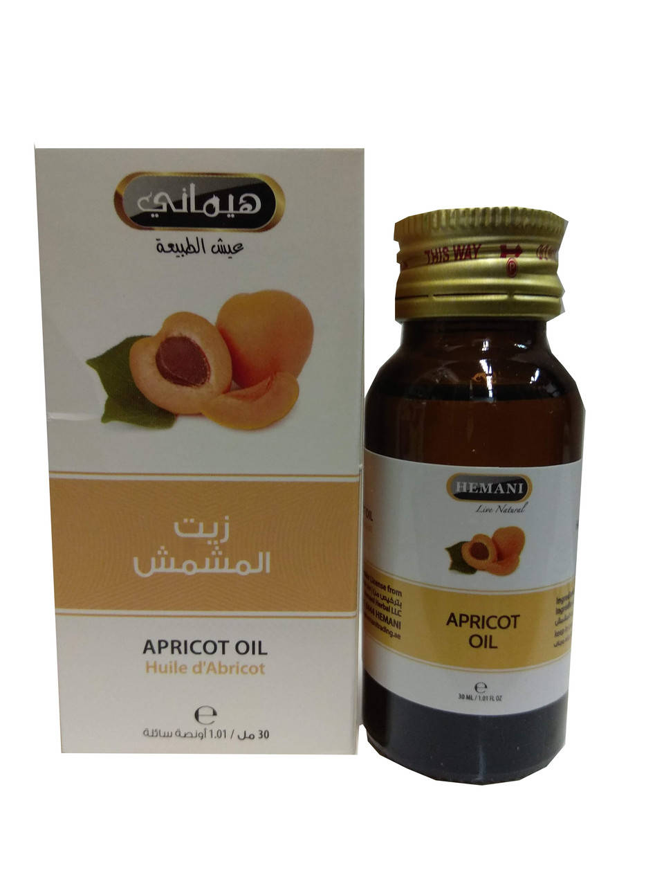 

Масло абрикоса холодного отжима Хемани Apricot Oil cold pressing Hemani 30 мл 110 грн