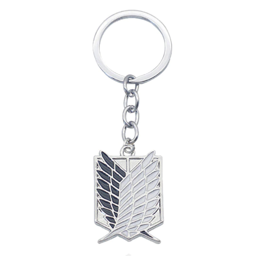 

Брелок Атака Титанов Черно-Серебряный Attack on Titan Cosplay Anime Keychain | Косплей Подвеска Разведкорпуса