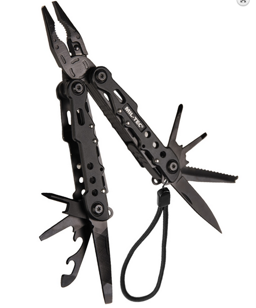 

Мультитул армейский MULTI TOOL BLACK LG M.ETUI большой MIL-TEC, Черный