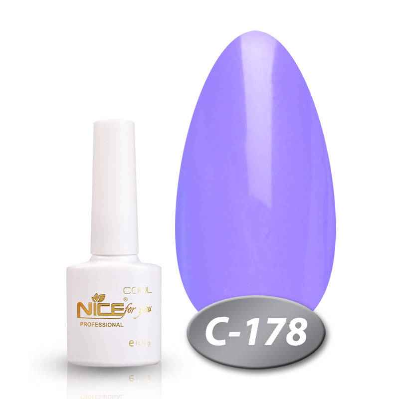 

Гель-лак Nice for you Cool С-178 ярко фиолетовый 8,5 мл