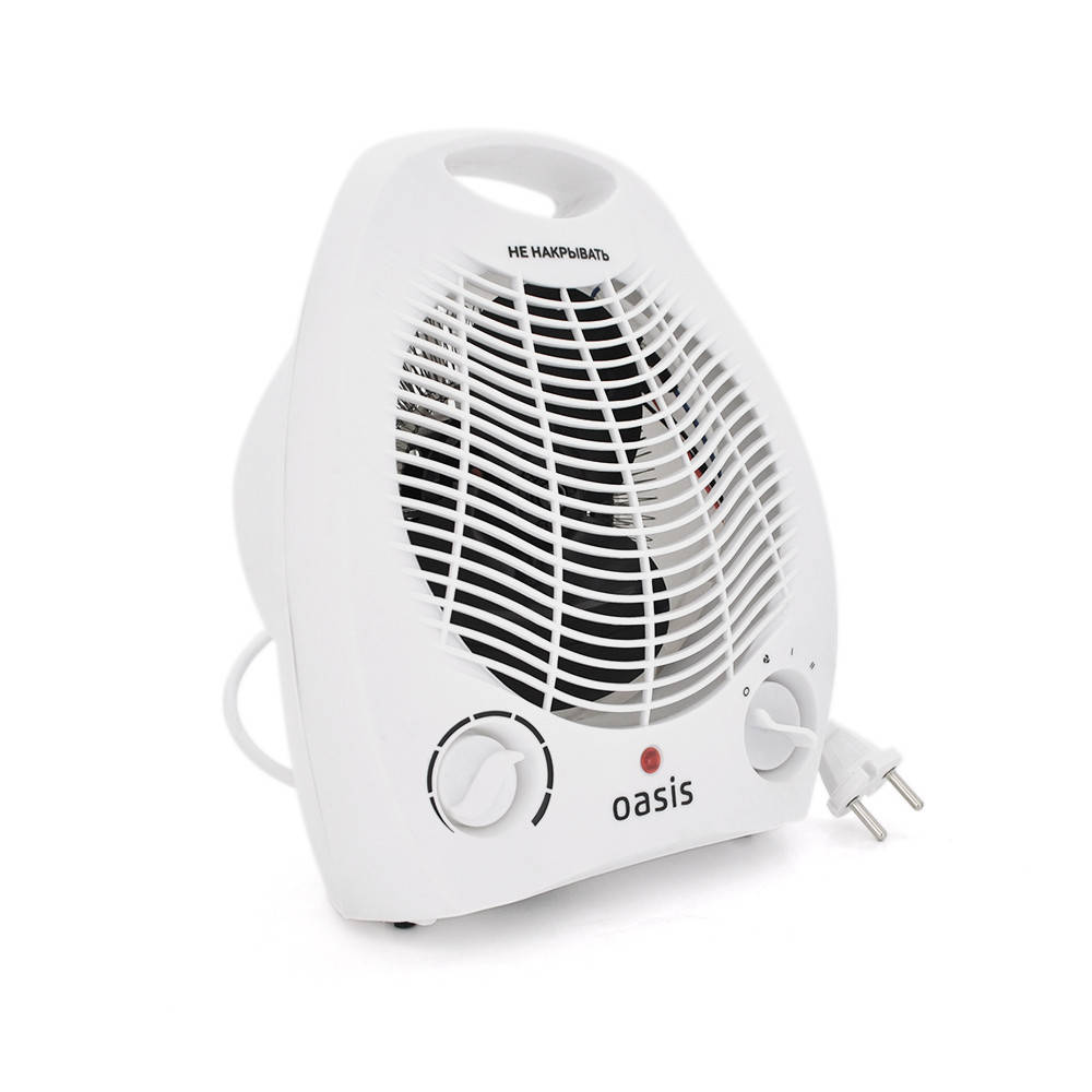 

Тепловентилятор спиральный Oasis Duo, 2000Вт, 3 режима 1000/1500/2000Вт, холодный /теплый/горячий, режим