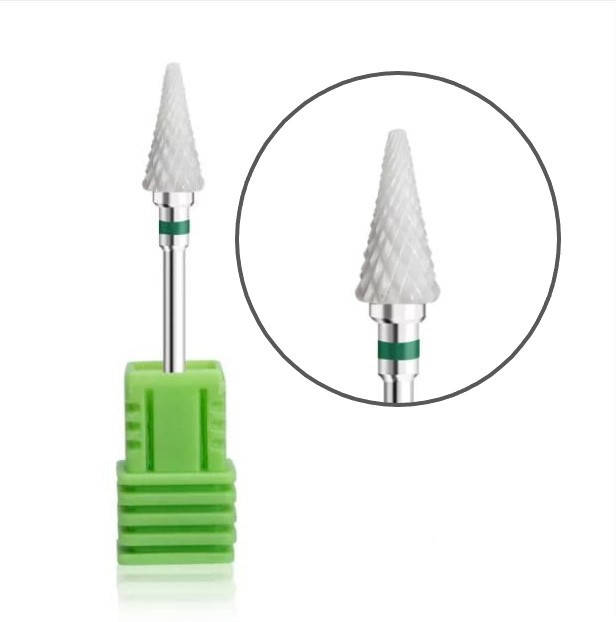

Фреза для маникюра керамическая конус, зеленая насечка