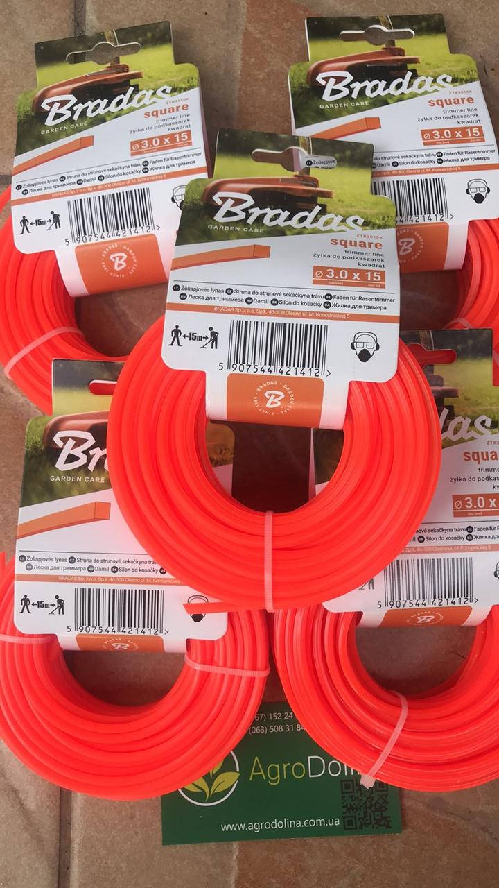 

Леска для триммера, TRIMMER "квадрат", 3.0х15, ZTK3015K