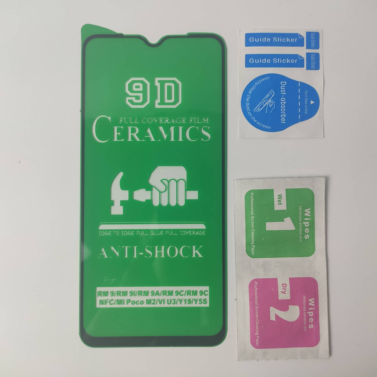 

Гибкое Защитное стекло для Xiaomi Redmi 9C Ceramics 9D на весь экран телефона Керамическое Черный