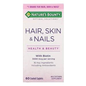 

Витаминный комплекс для волос, кожи и ногтей, Nature's Bounty, 60 капсул, покрытых оболочкой