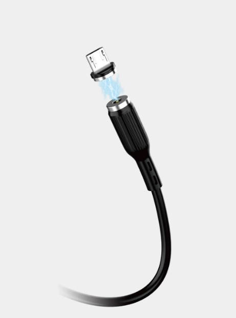 

Магнитный кабель micro USB Denmen D18V 1m круглый 360 черный