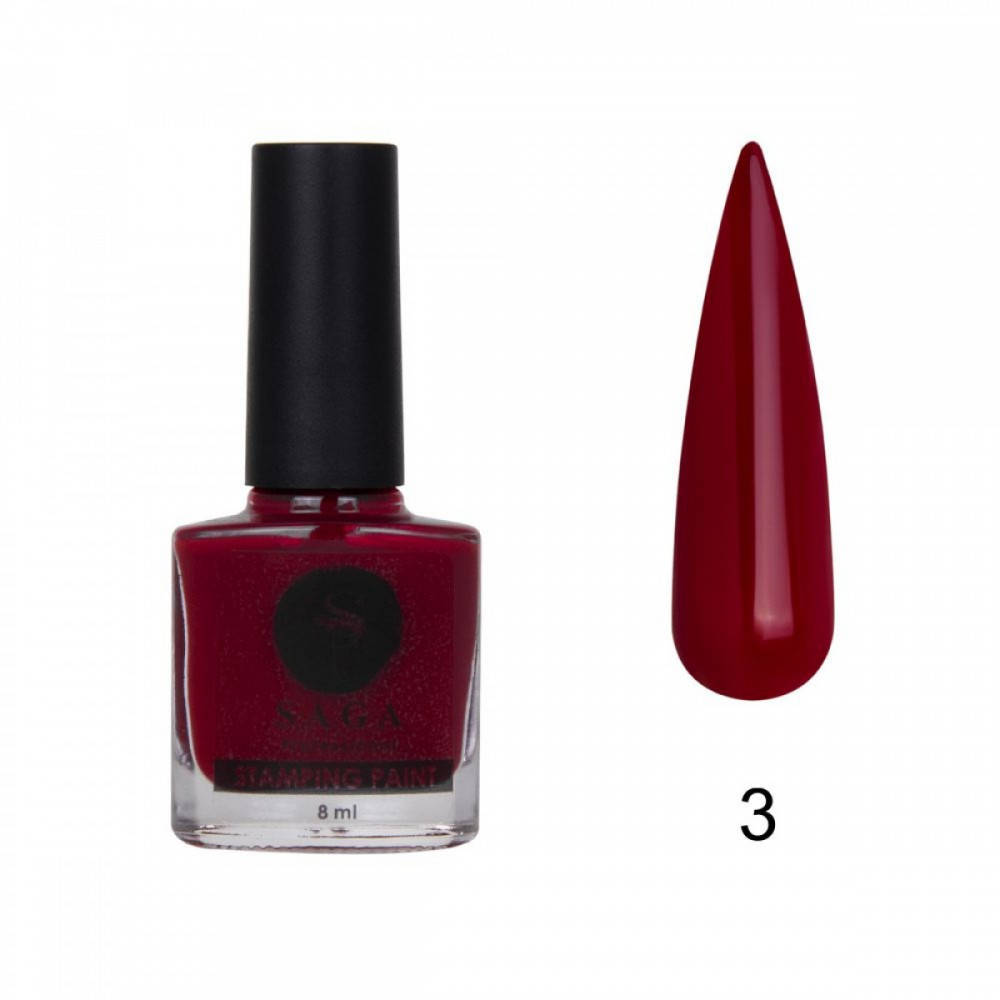 

Лак для стемпинга Saga Professional Stamping №3 красный