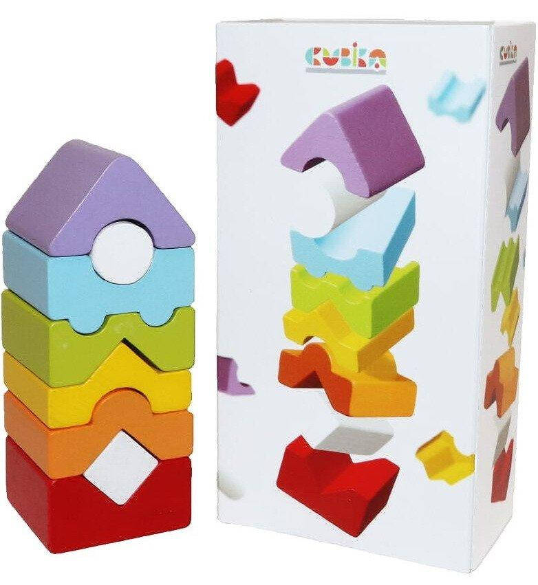 

Деревянная игрушка Cubika Пирамидка LD-12 8 деталей (15009), Разные цвета
