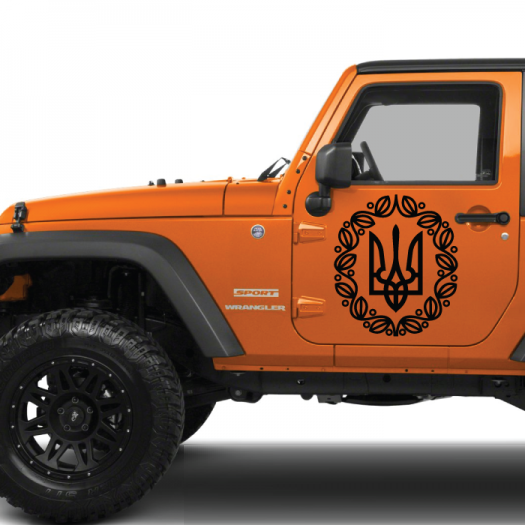 

Виниловая наклейка стикер Герб УНР (20х17см) делаем любой размер