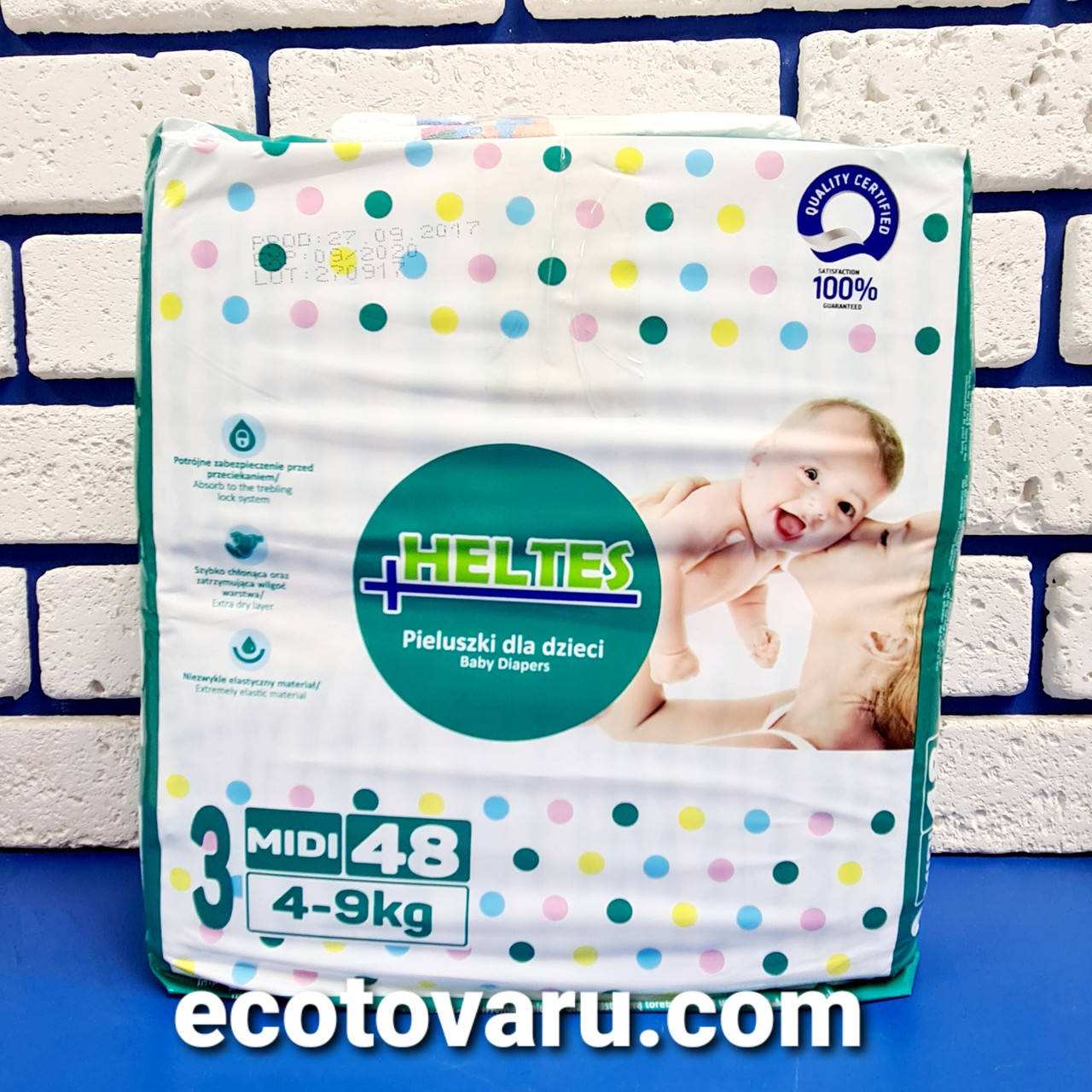 

Подгузники Heltes 3 (4-9кг) 48шт