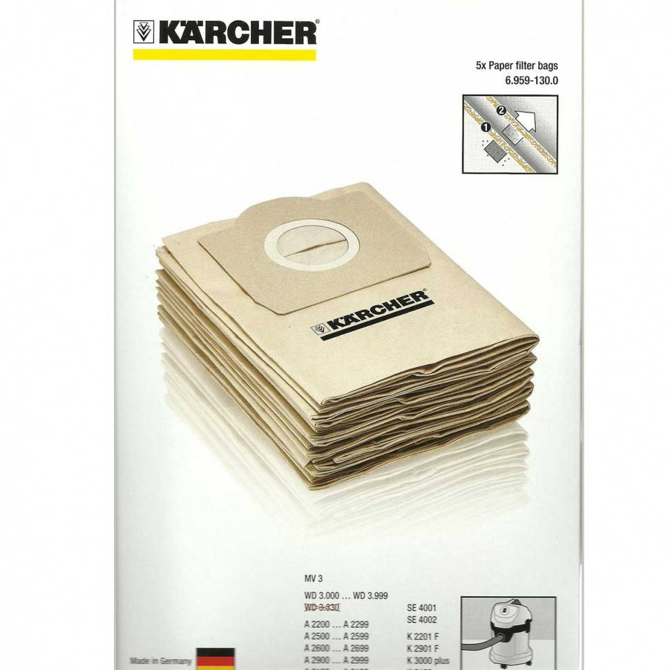 

Пылесборники для Karcher К 2150 Typ: 6.959-130 (original)