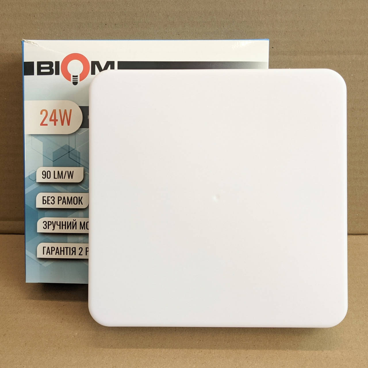 

LED Downlight Biom 24W 5000К IP33 квадрат BYS-01-24-5 22147, Белый