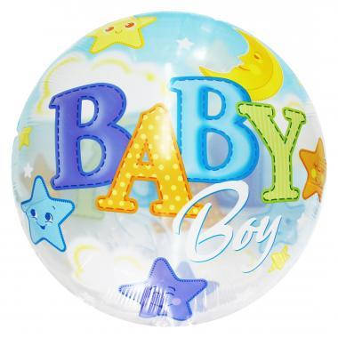 

Фольговані кулі коло "Baby Boy прозрачный". Диаметр:18"(45 см)