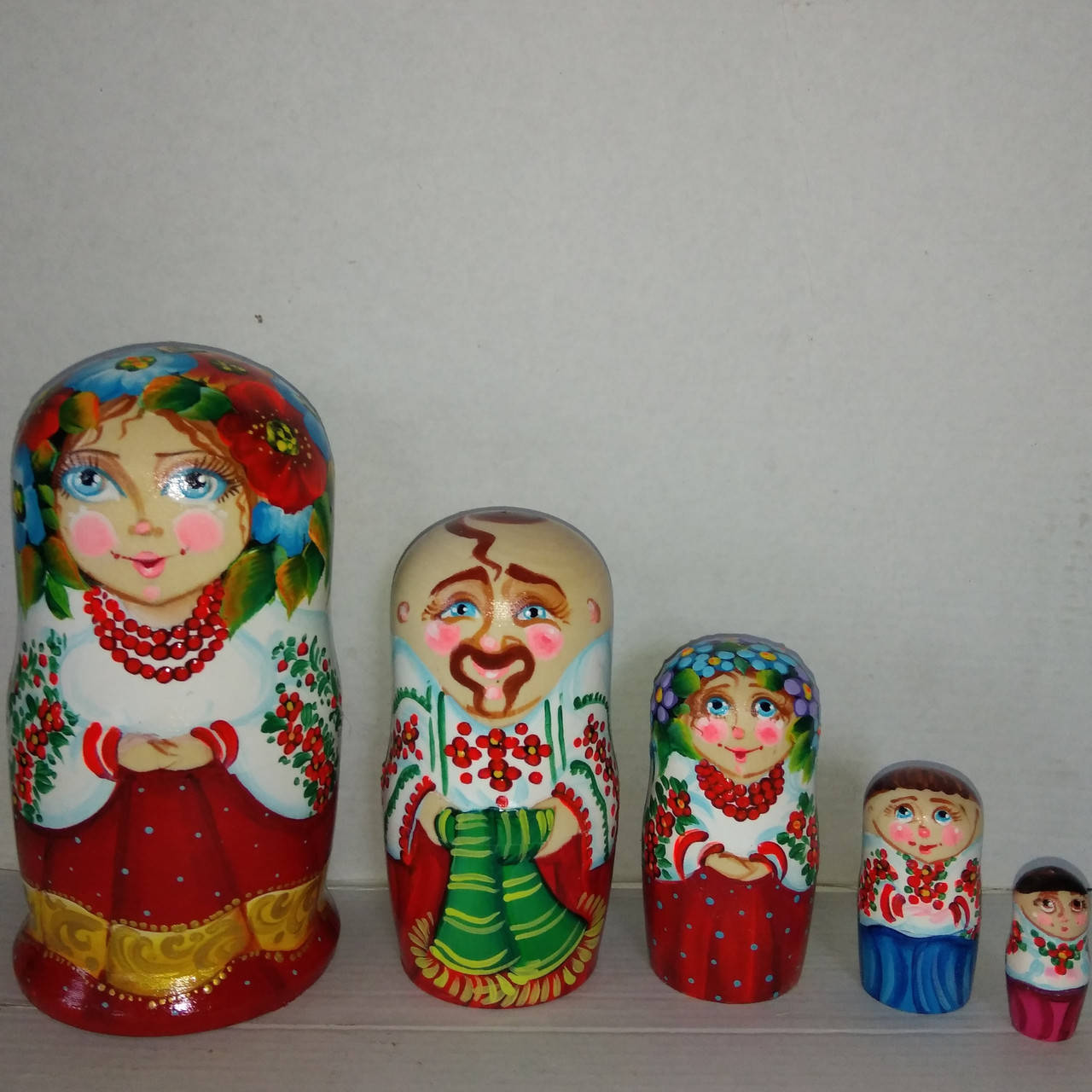 

Матрёшка кукла деревянная 5 в 1.Сувенирная матрёшка.Развивающая игрушка