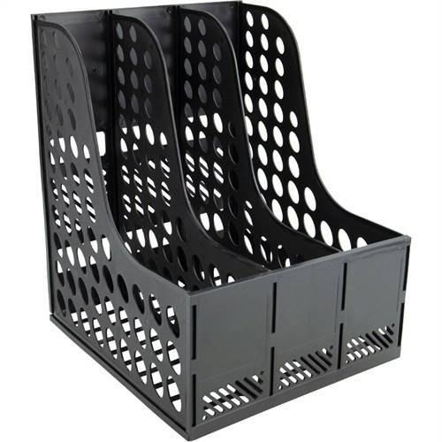 

Лоток вертикальный сборный на 3 отделения, черный